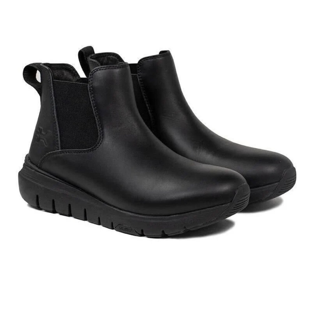 Kuru‎ Black Leather Flex Astra Chelsea Boots Size 8